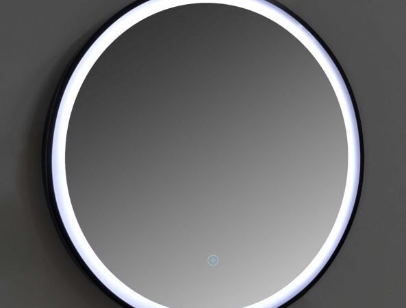 OMIKRON NOVA  BLACK - ΚΑΘΡΕΠΤΗΣ LED*TOUCH 80*80