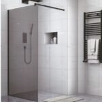 PANEL ΤΖΑΜΙ GREY 90*195h/8mm ME ΜΠΡΑΤΣΟ ΜΑΥΡΟ 70-120cm