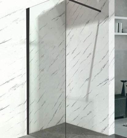 PANEL ΤΖΑΜΙ ΔΙΑΦΑΝΕΣ ΜΕ ΜΑΥΡΟ ΠΛΑΙΣΙΟ 900(870-890)*1950/8mm ME Μ